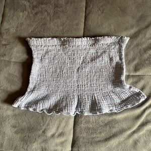 American Eagle Pale Blue Smocked Tube Top